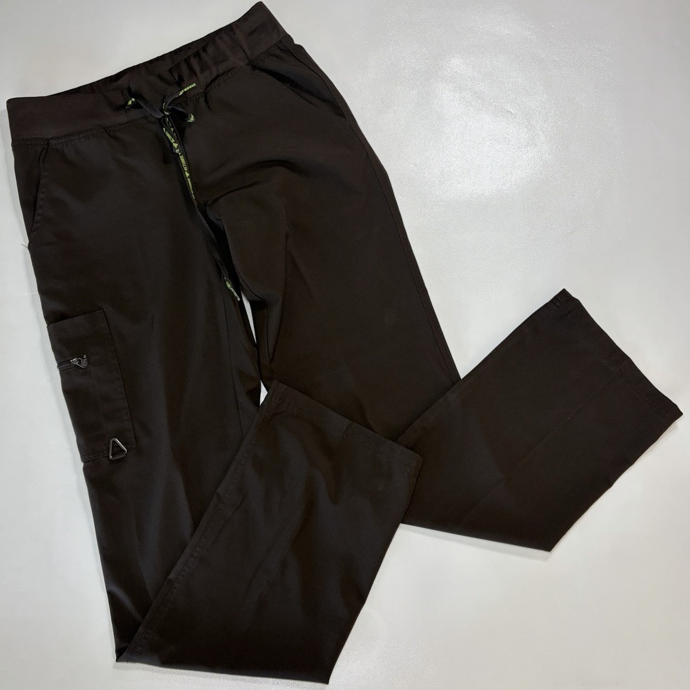 Med Couture Activate Women's Small Brown Cargo Scrub Pants 8747T